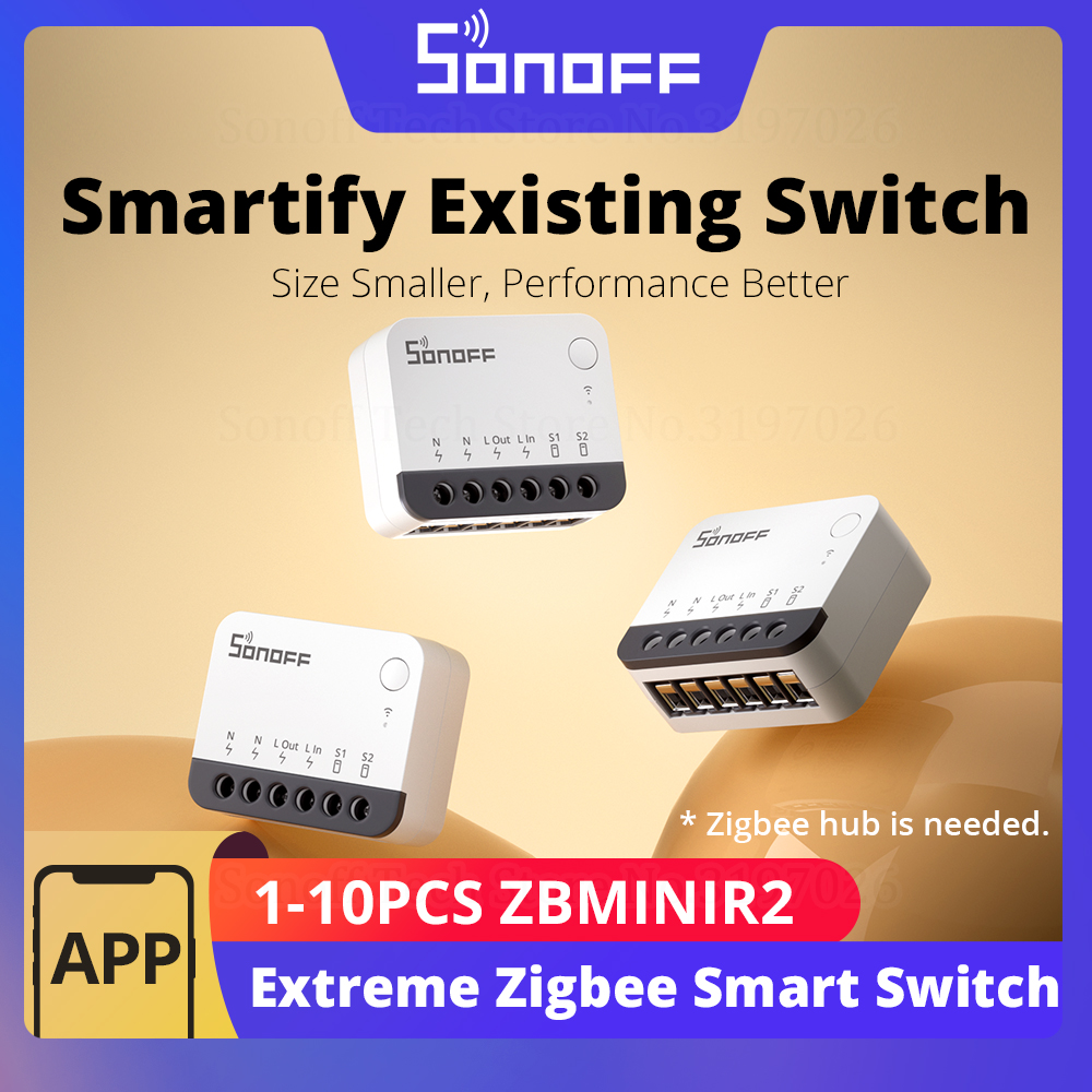 Sonoff Mini R4 - SONOFF ZBMINIR2 Zigbee Akıllı Anahtar Ayrılabilir