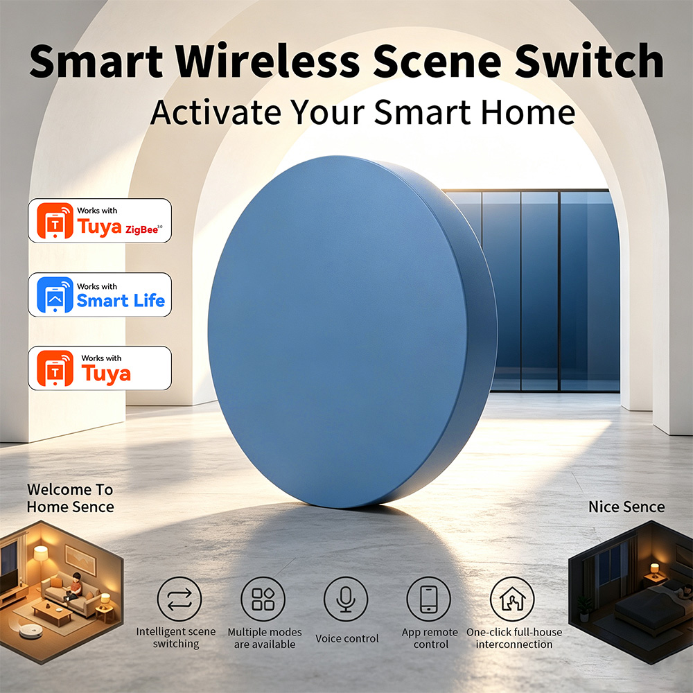 Home Assistant Tuya - Zigbee Akıllı Sahne Düğmesi Tuya Smart