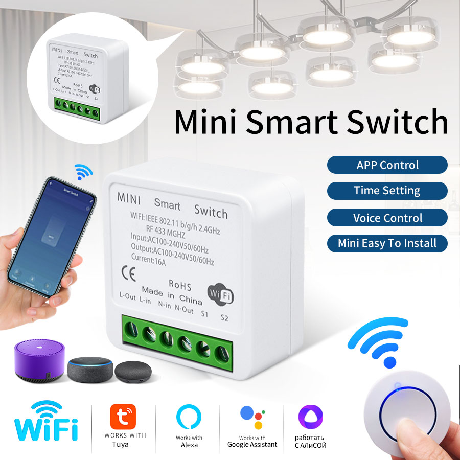 Smart Relay Tuya - RF433Mhz 16A/20A Tuya WiFi akıllı anahtar