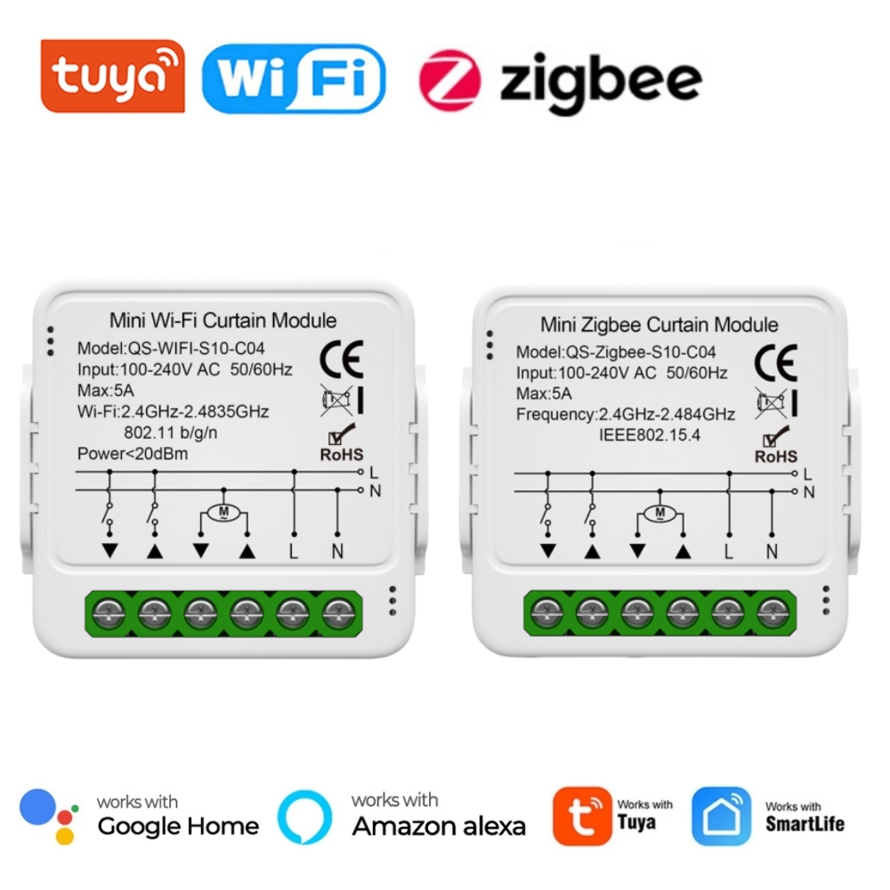 Tuya 4 Channel - Tuya WiFi Zigbee Akıllı Perde Anahtar