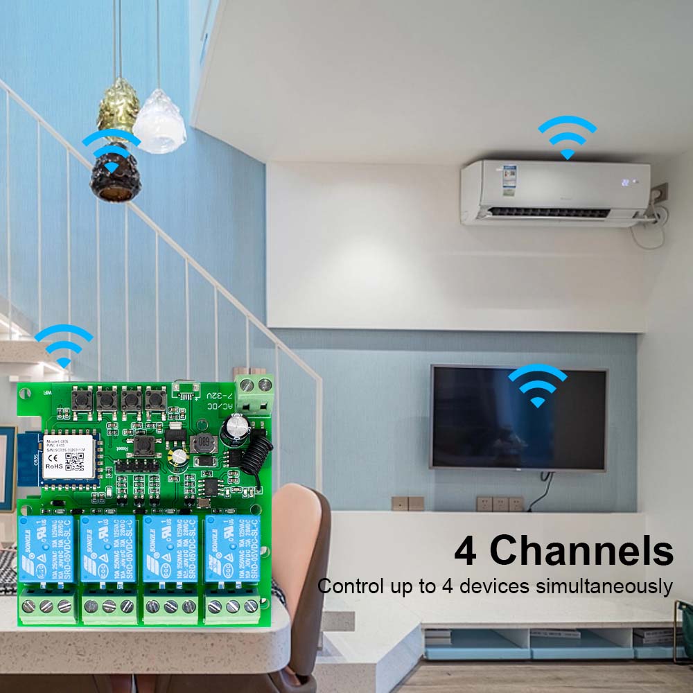 Akıllı Uzaktan Kumandalı Wifi  - Tuya 4 Channel incelemesi ve fiyatı