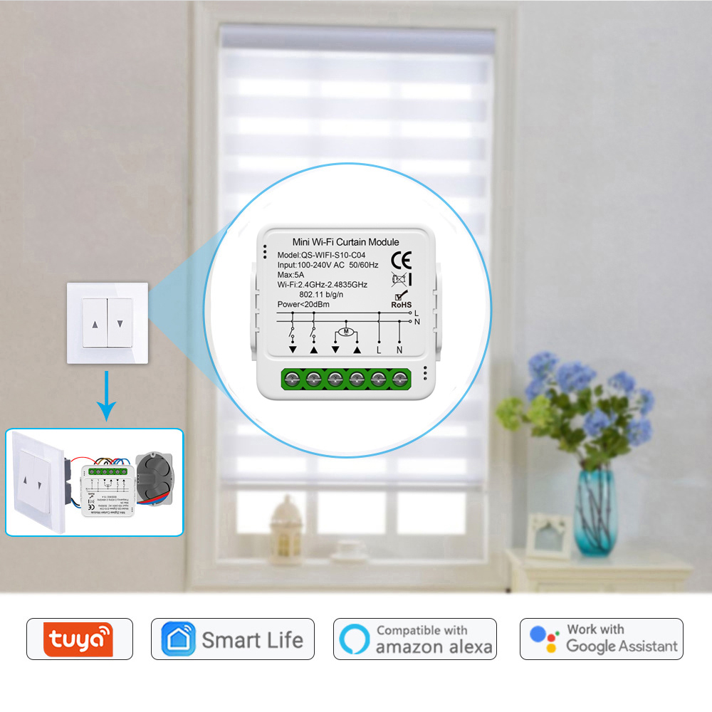 Tuya WiFi Zigbee Akıllı Perde  - Tuya 4 Channel incelemesi ve fiyatı